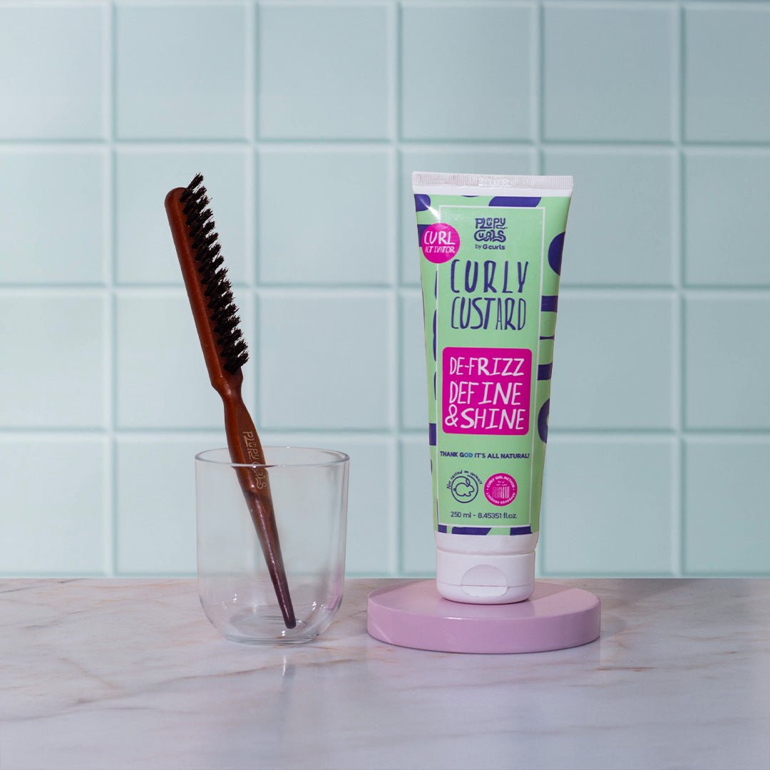 Sleek & Shine Hair Bundle ( sleek brush - curly custard) - Plumpy