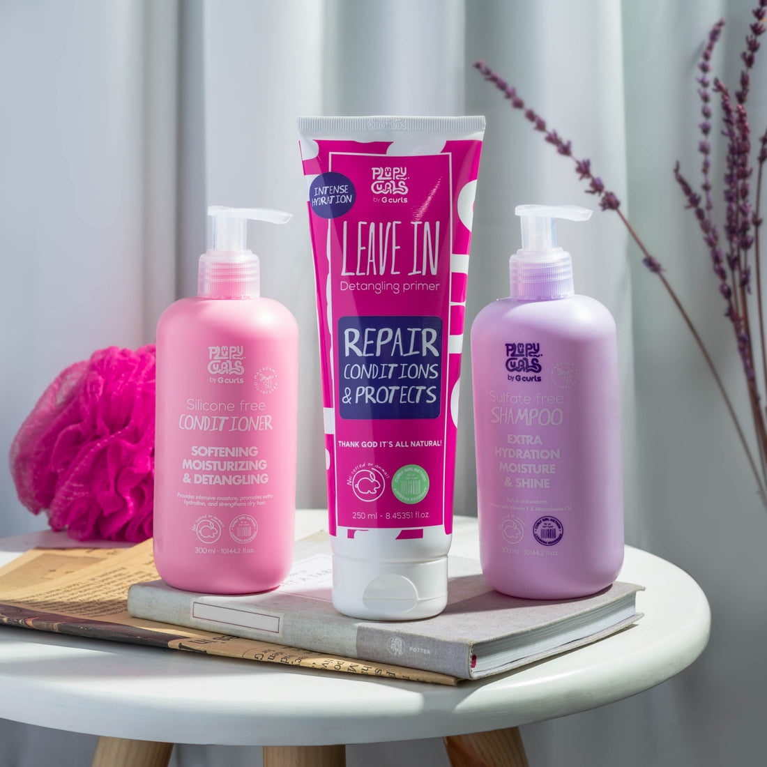 Wash and go (Free sulfate shampoo - conditioner - leave in) - Plumpy